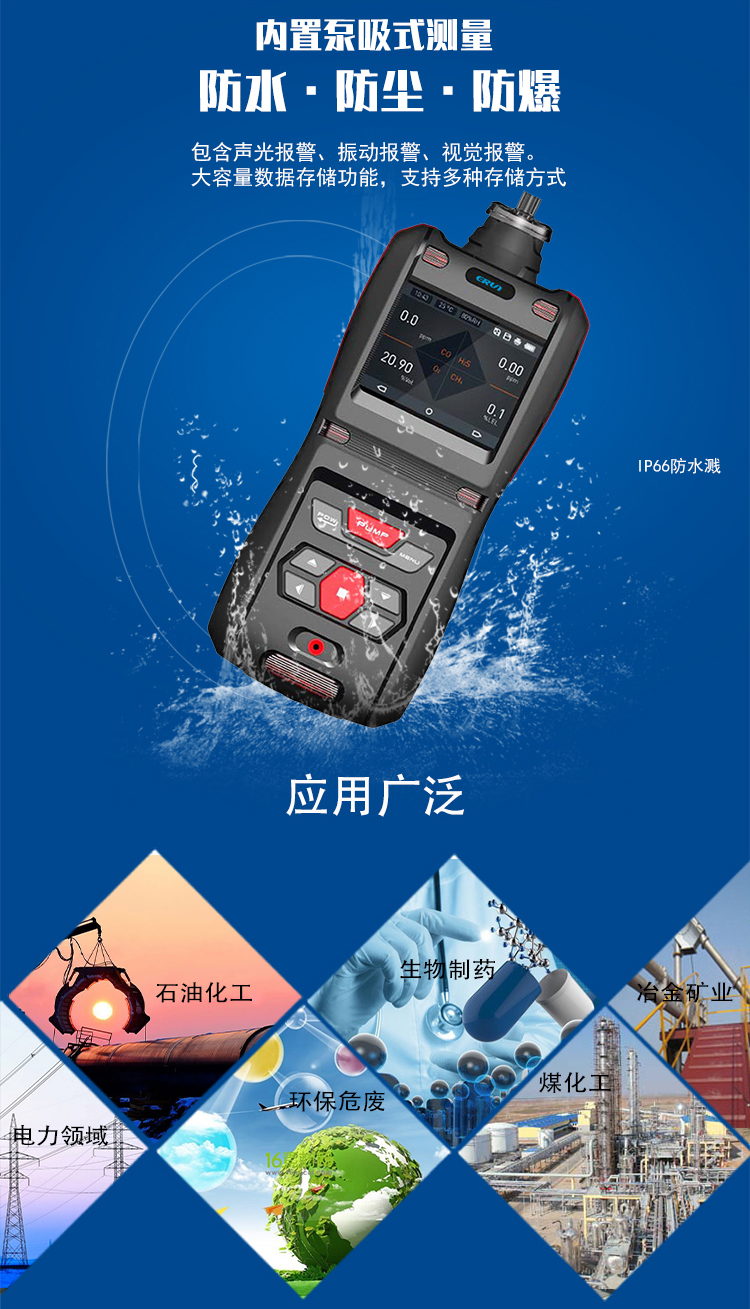 便携泵吸式异戊烯气体检测报警仪